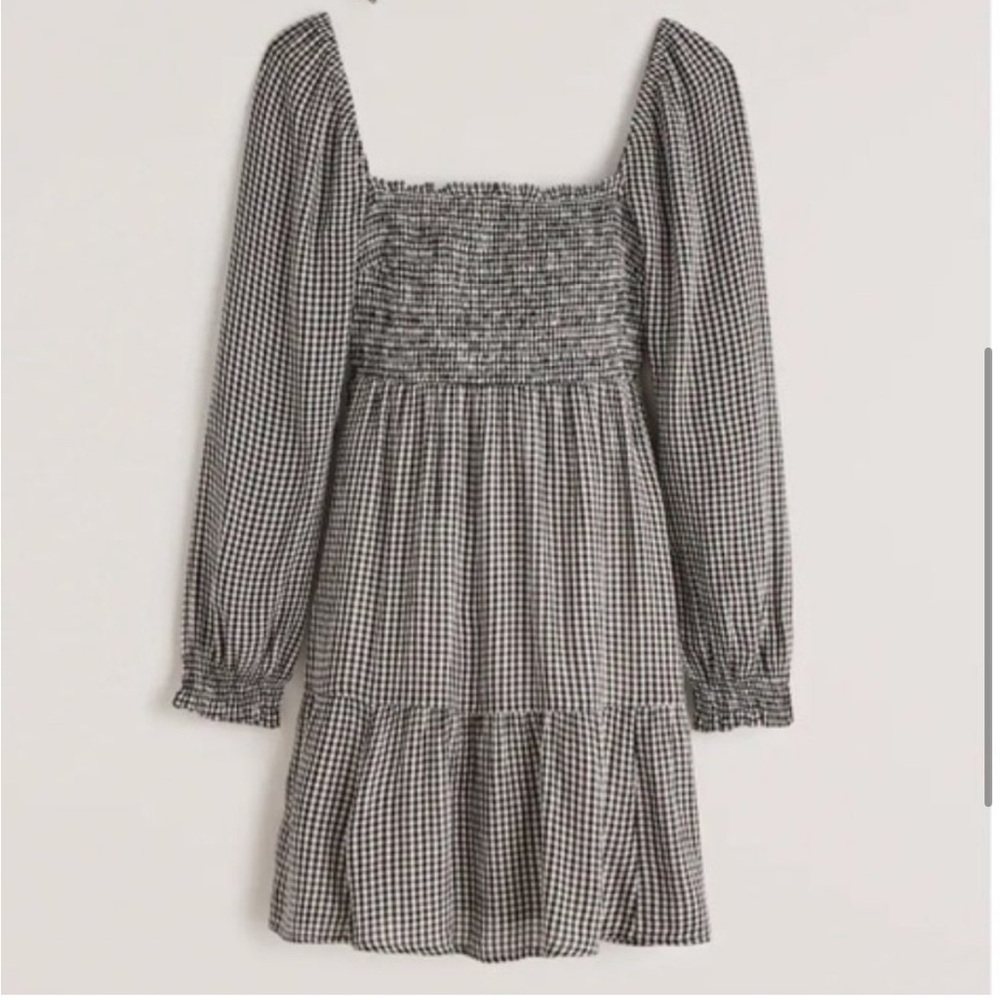 Abercrombie Long Sleeve Smocked Mini Dress (Small) - Picture 4 of 7